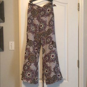Patterned Flare Pants